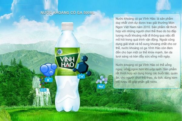Thành phần chi tiết của nước Vĩnh Hảo có ga