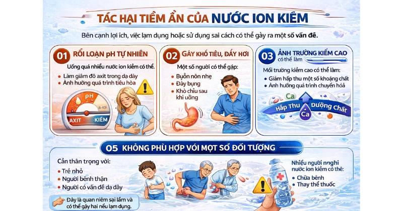 Những Tác Hại Tiềm Ẩn Của Nước Ion Kiềm